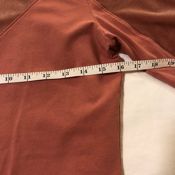 Adidas Mock Neck Salmon Pink Velvet Top Medium - Picture 9 of 14